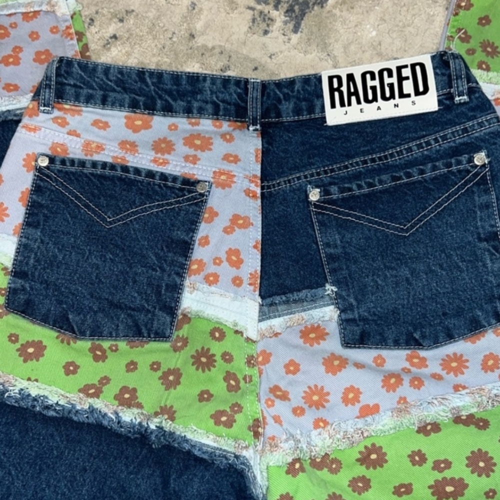 The Ragged Priest High Rise Floral Patchwork Jeans - Picture 3 of 5